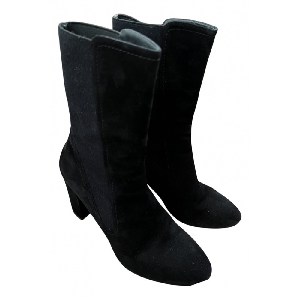 Stuart Weitzman black suade booties